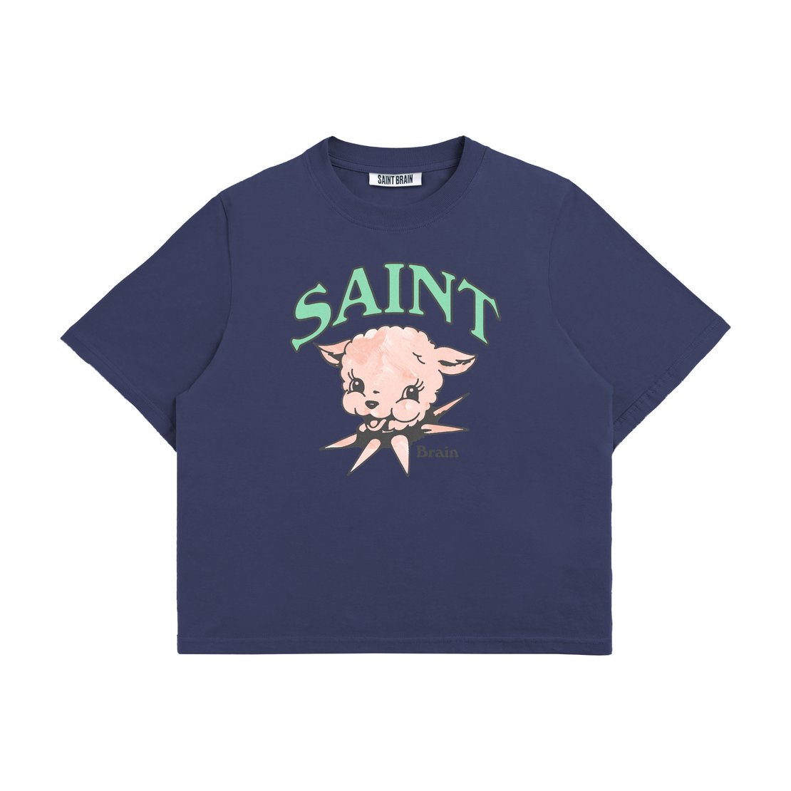 Saint Brain Saint Lamb Wm Tee - Navy