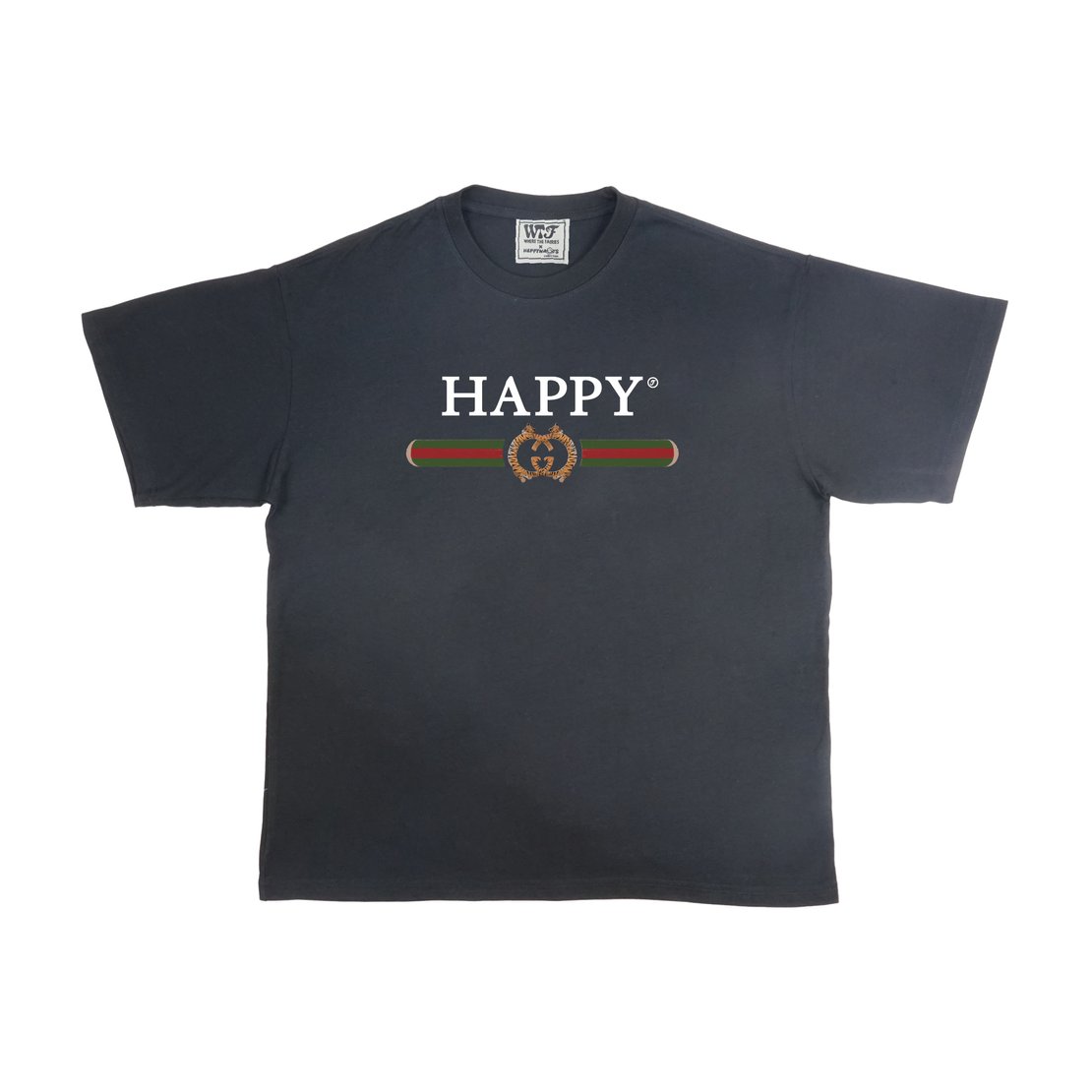 Wtf x Happynauts Tiger Yoga Tee - Black