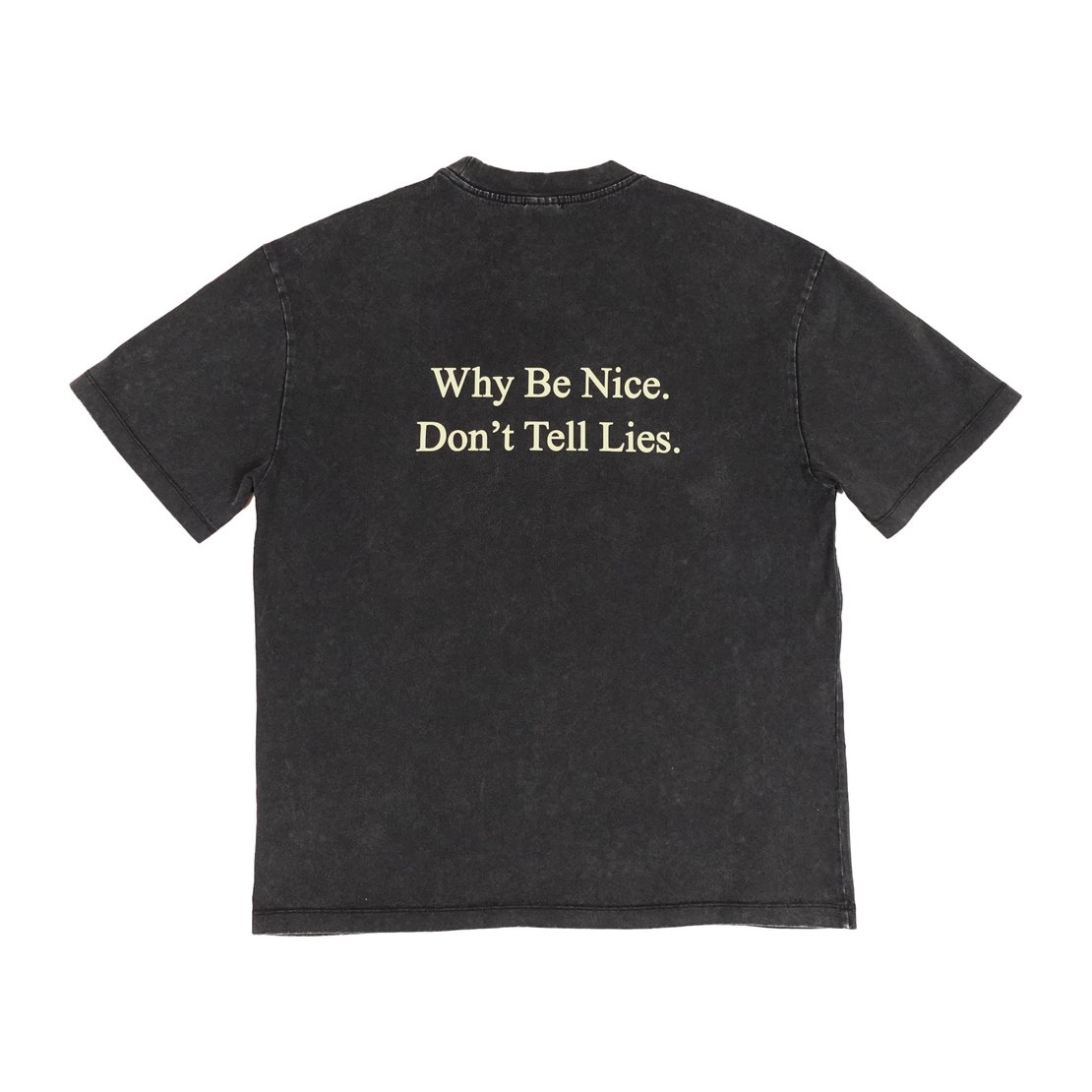 WellBred Club &ldquo;Why Be Nice&rdquo; Wash Tee - Black