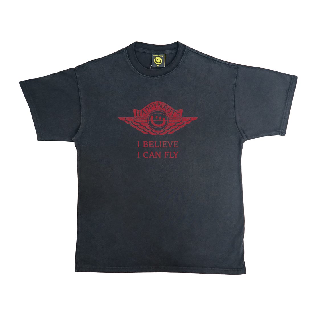 Happynauts Wing Washed Tee - Black