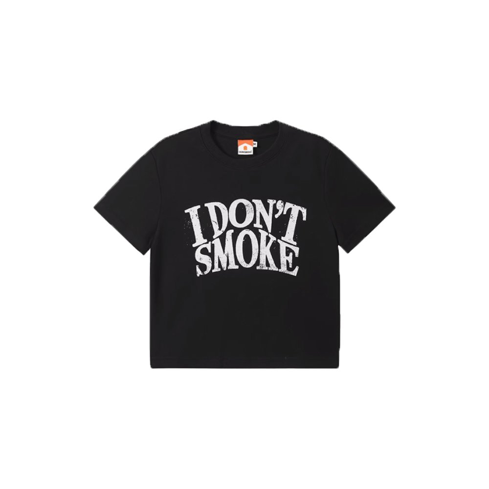 Donsmoke Wm Logo Cropped Tee - Black