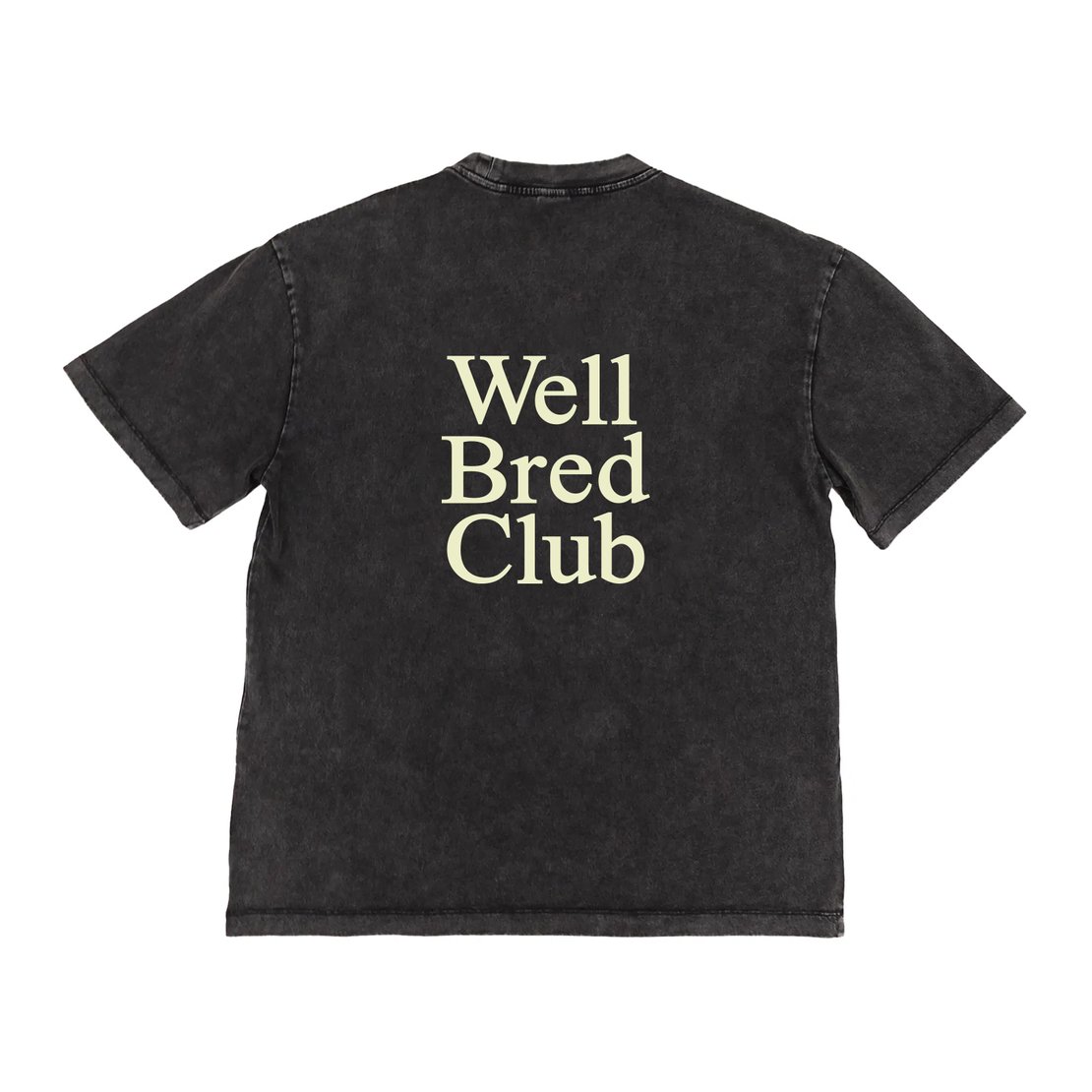 WellBred Club &ldquo;Font&rdquo; Wsh Cream Emb Tee - Black