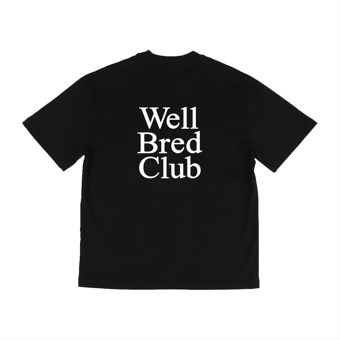 WellBred Club &ldquo;White Font&rdquo; Tee - Black