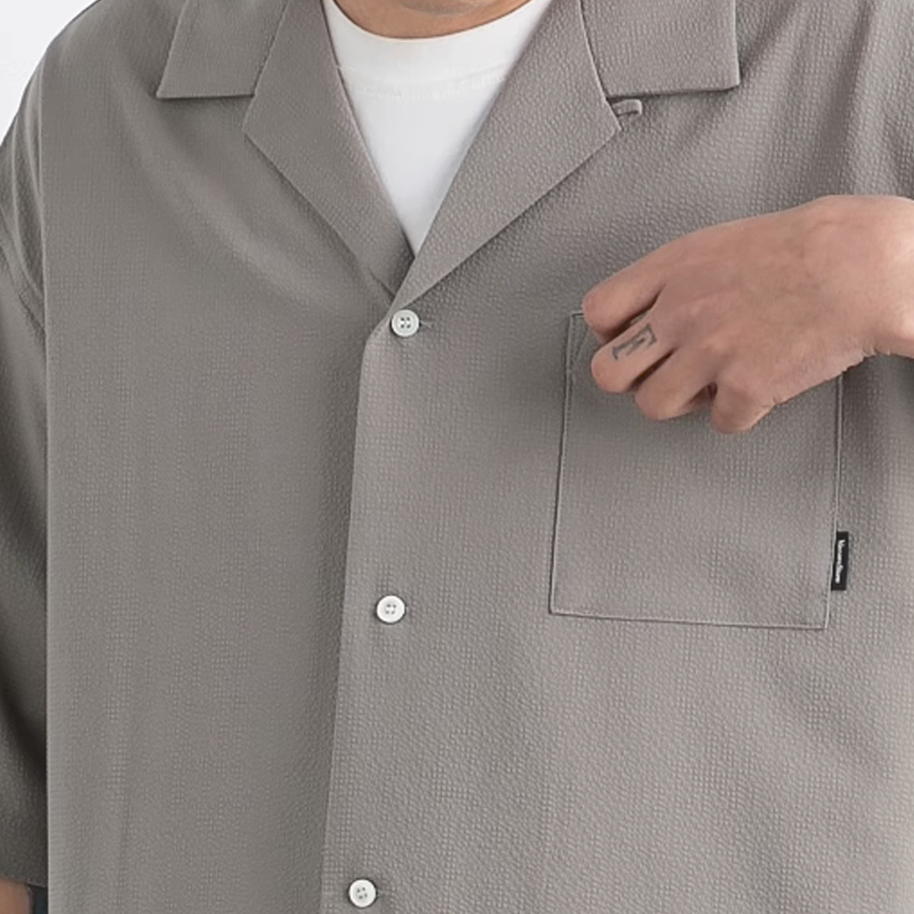 Vavues Basic Pocket Shirt - Khaki
