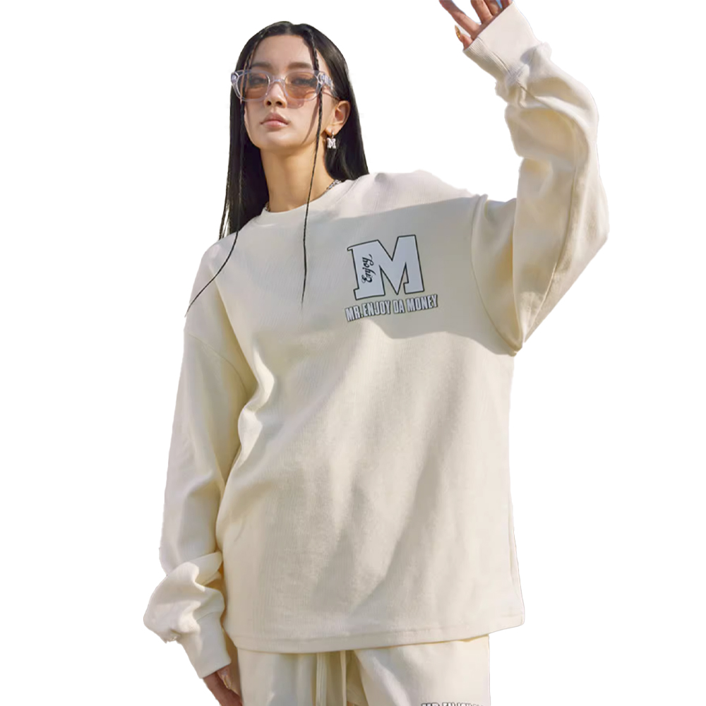 MEDM Basic M Waffle LS Tee - Cream