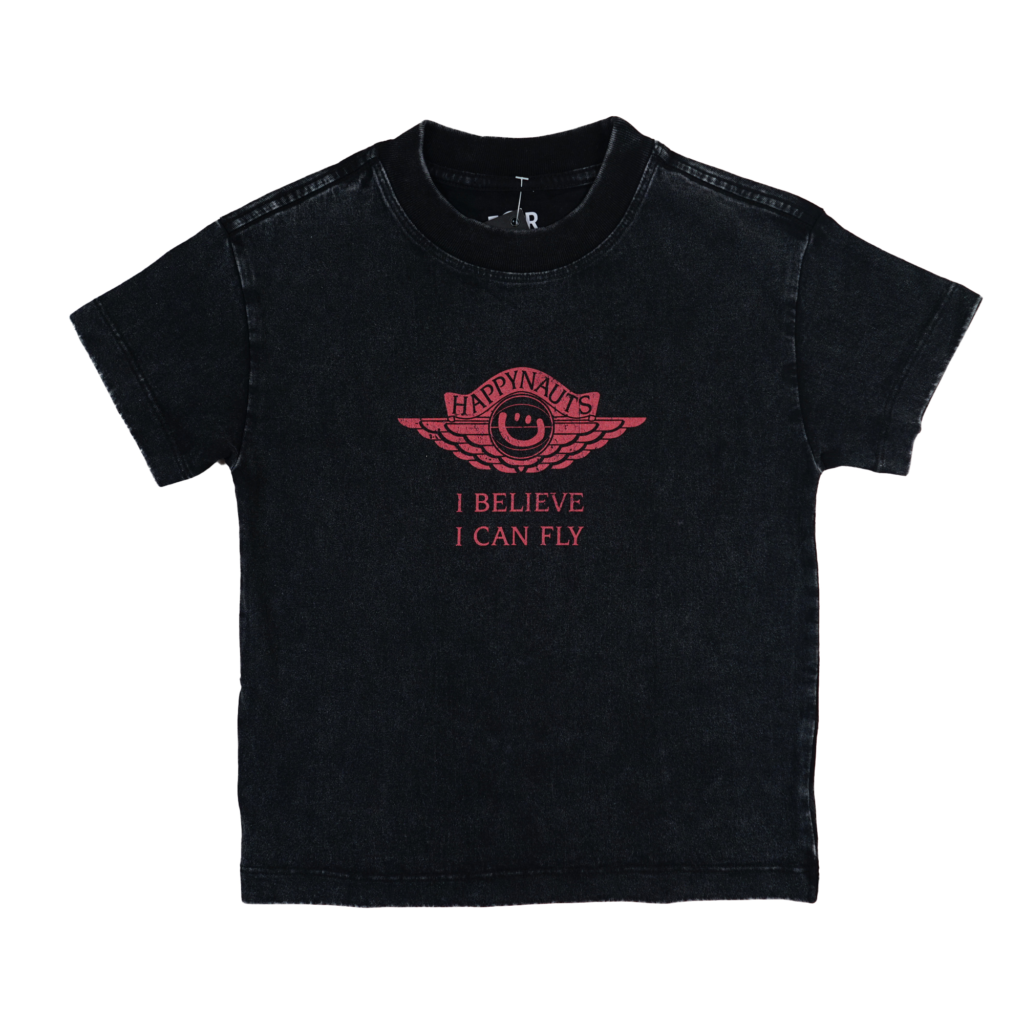 Happynauts Kids Wing Washed Tee - Black