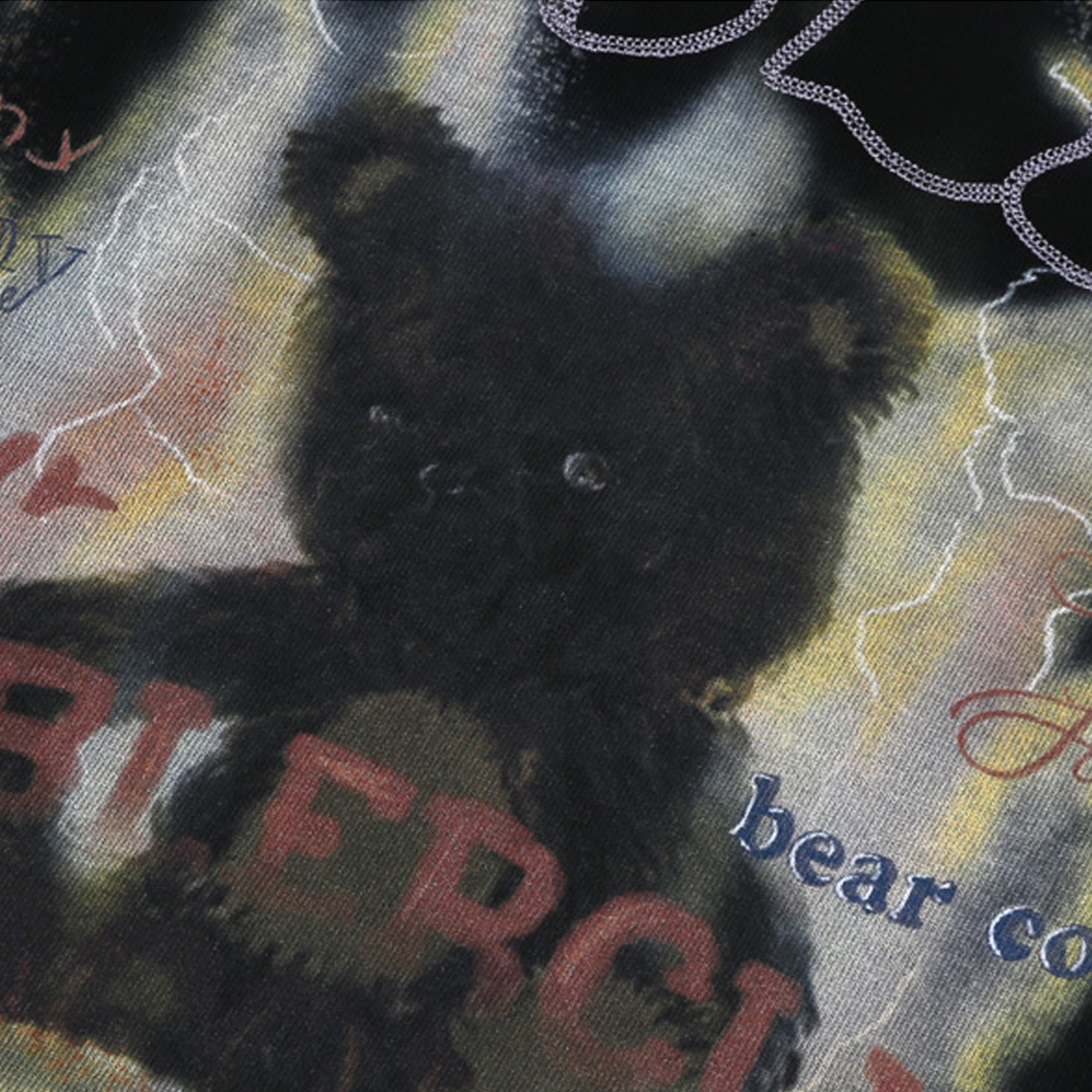 Ambler Bear In Flames Tee - Black