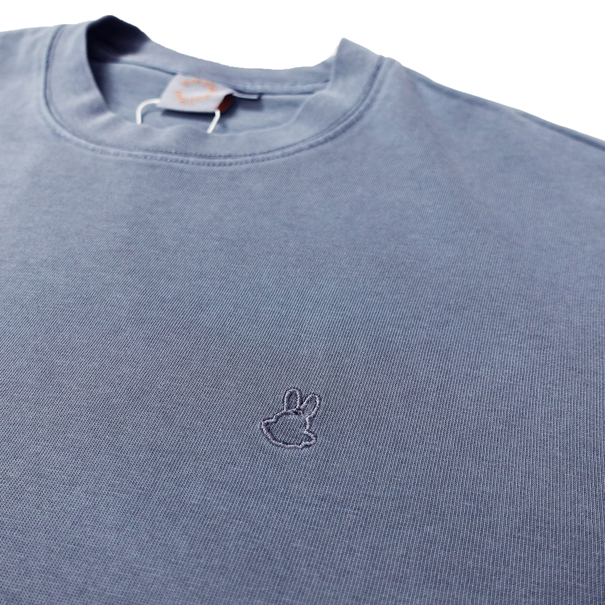 Wb Everyday Rabbit Emb Washed Tee - Blue