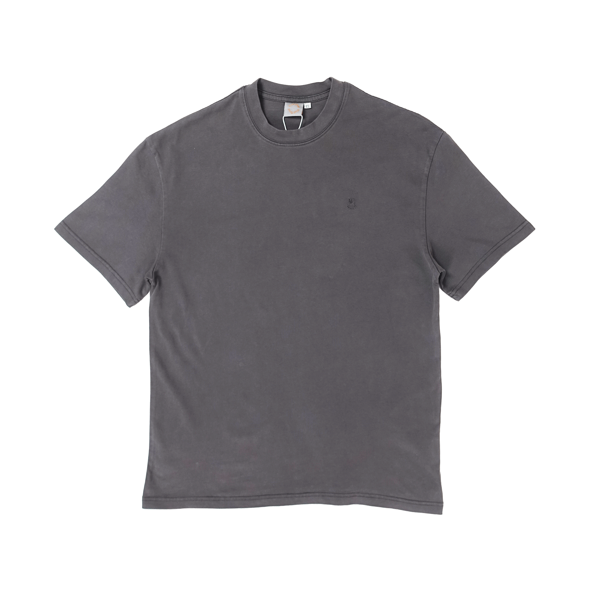 Wb Everyday Rabbit Emb Washed Tee - Charcoal