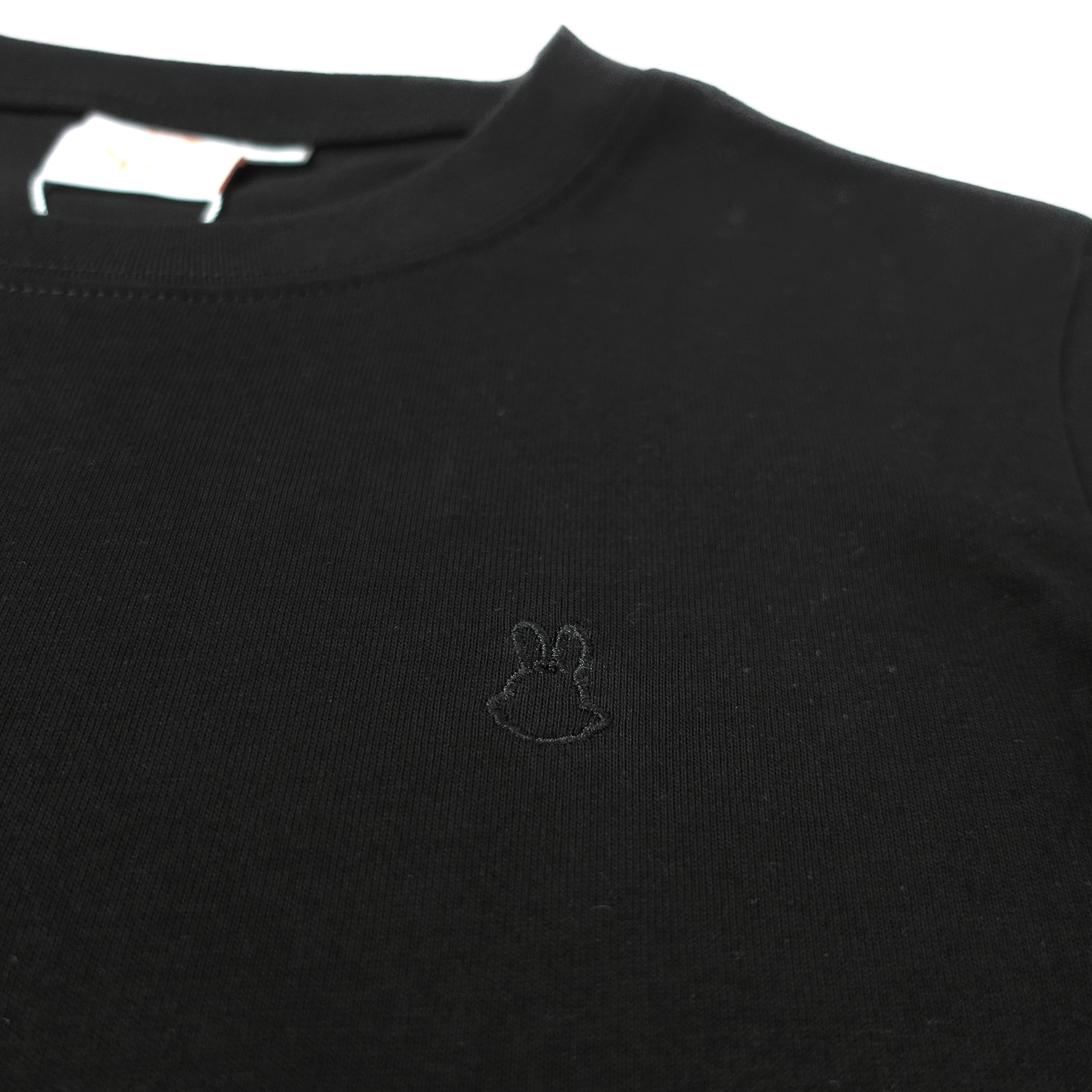 Wb Everyday Wm Rabbit Emb Crop Tee - Black