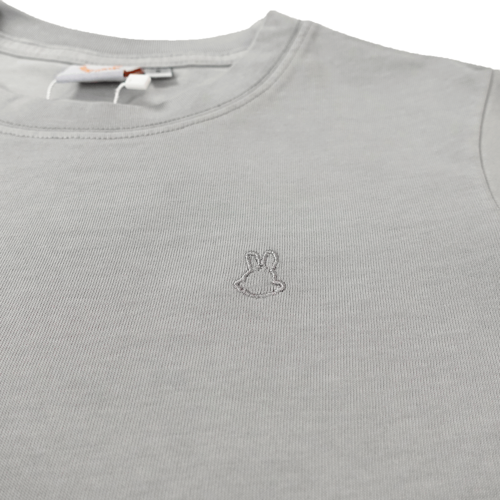 Wb Everyday Wm Rabbit Emb Washed Crop Tee - Ash