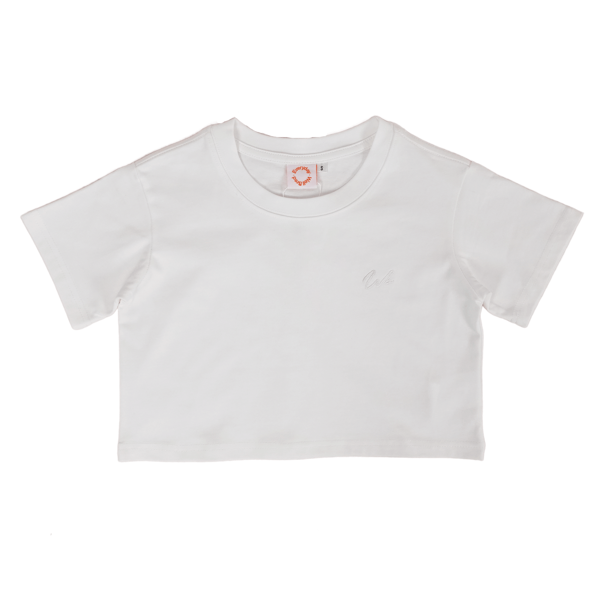 Wb Everyday Wm Wb Emb Crop Tee - White