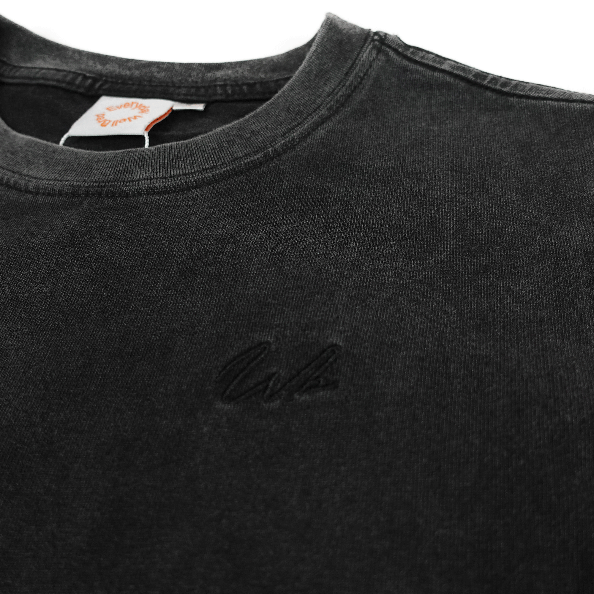 Wb Everyday Wm Wb Emb Washed Crop Tee - Black