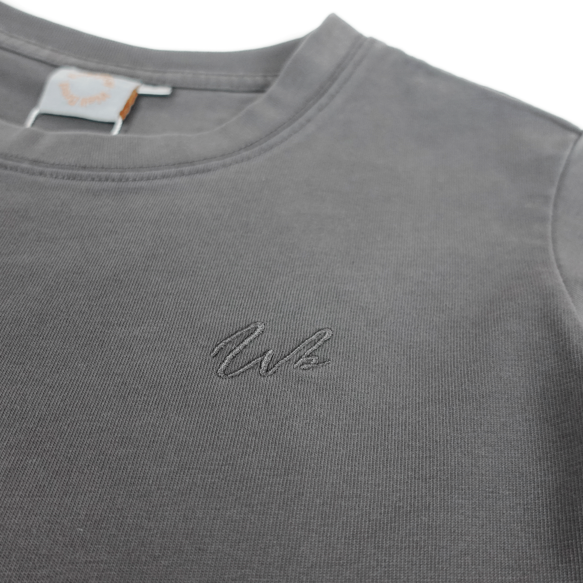 Wb Everyday Wm Wb Emb Washed Crop Tee - Charcoal