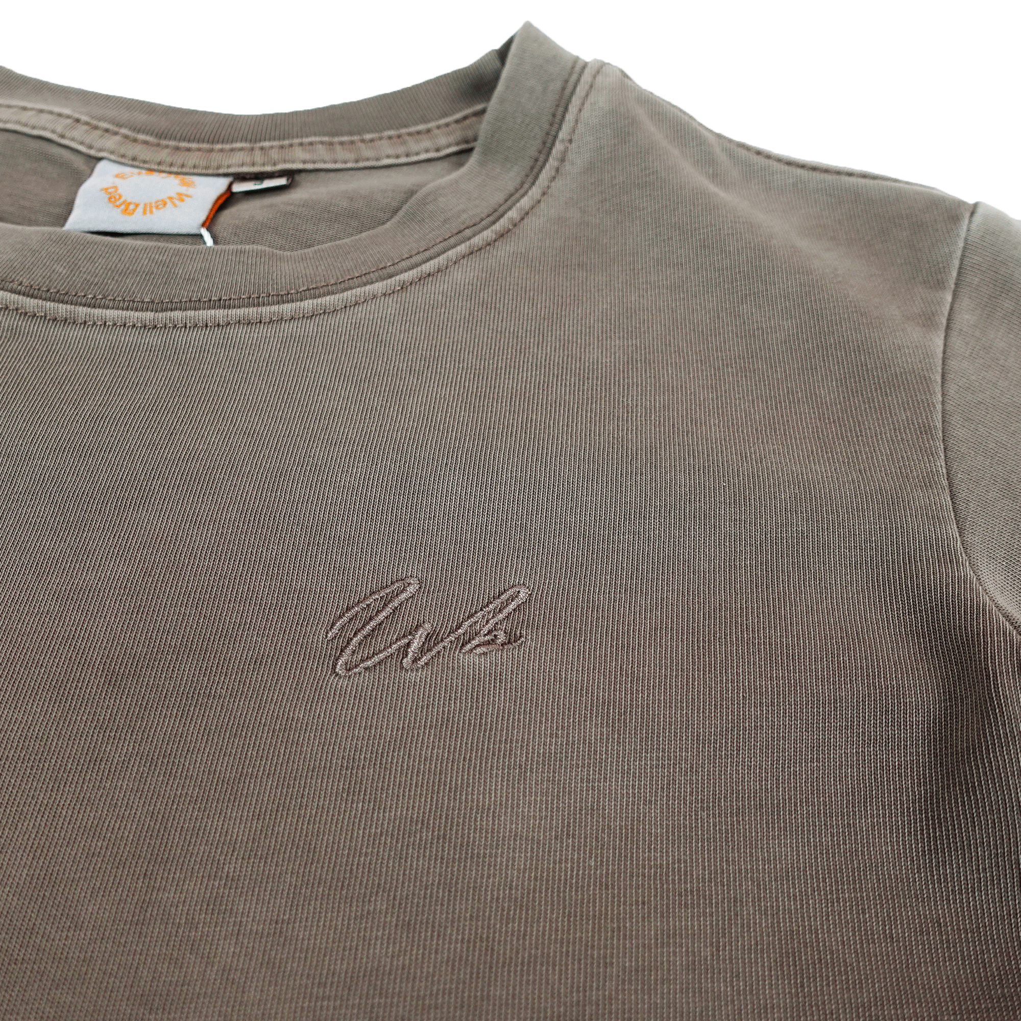 Wb Everyday Wm Wb Emb Washed Crop Tee - Khaki