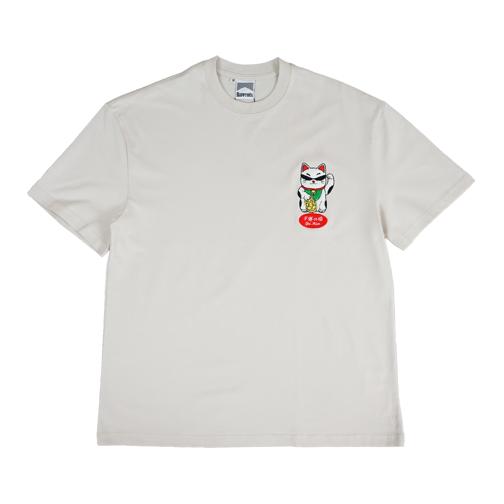 Happynauts Fortune Cat Tee - Beige