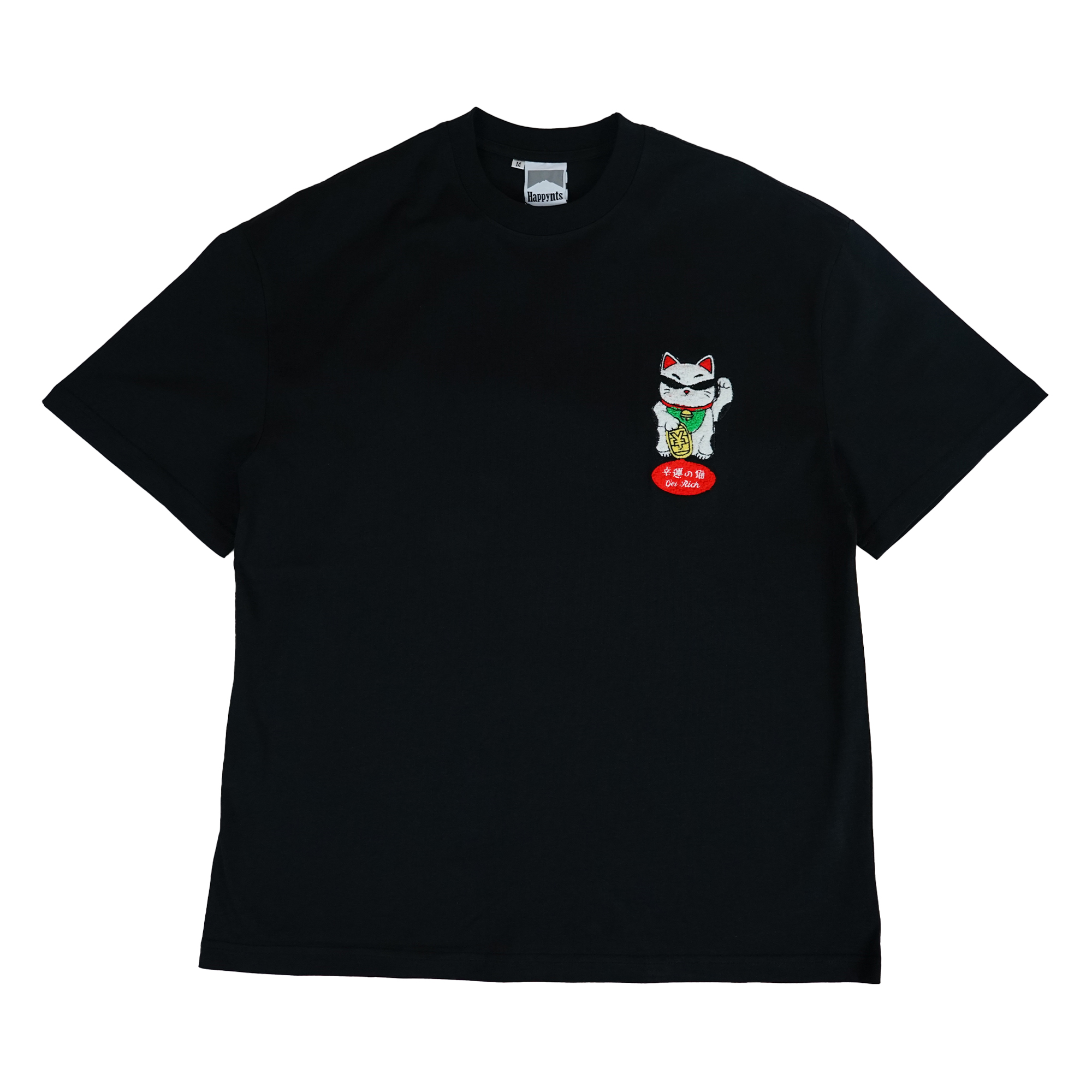 Happynauts Fortune Cat Tee - Black