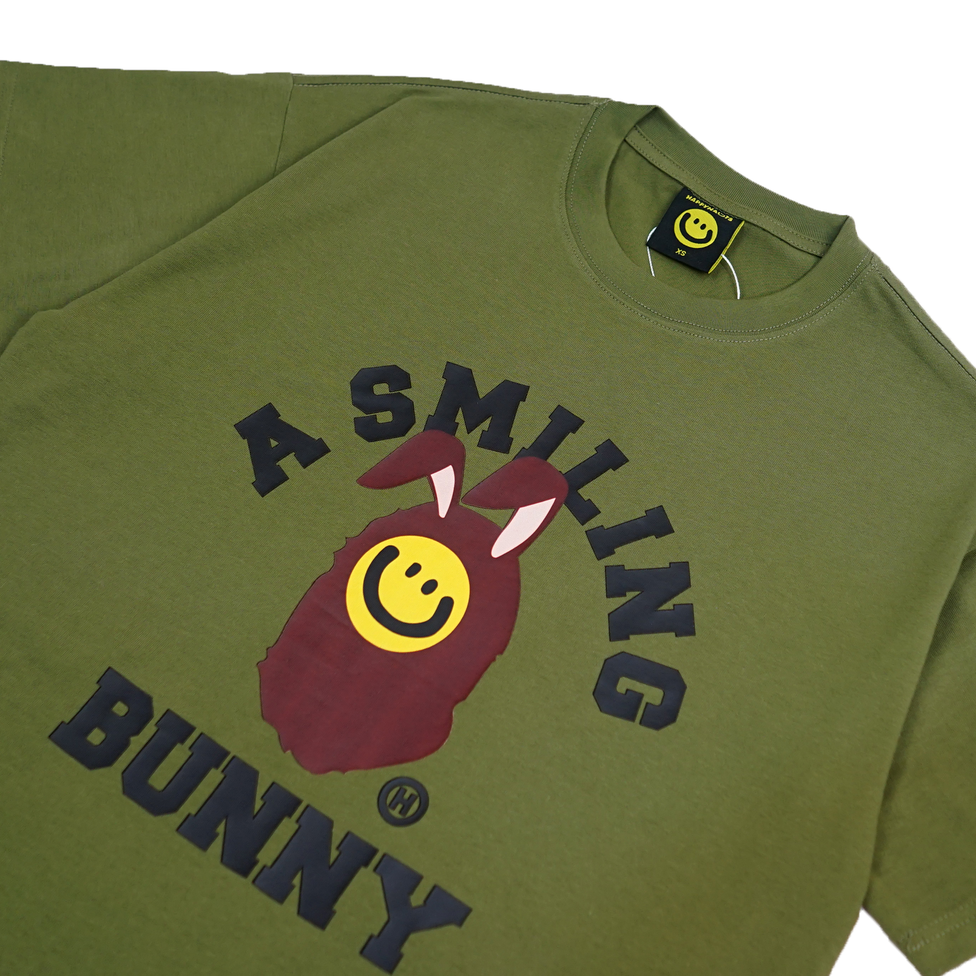 Happynauts Smiling Bunny Tee - Olive