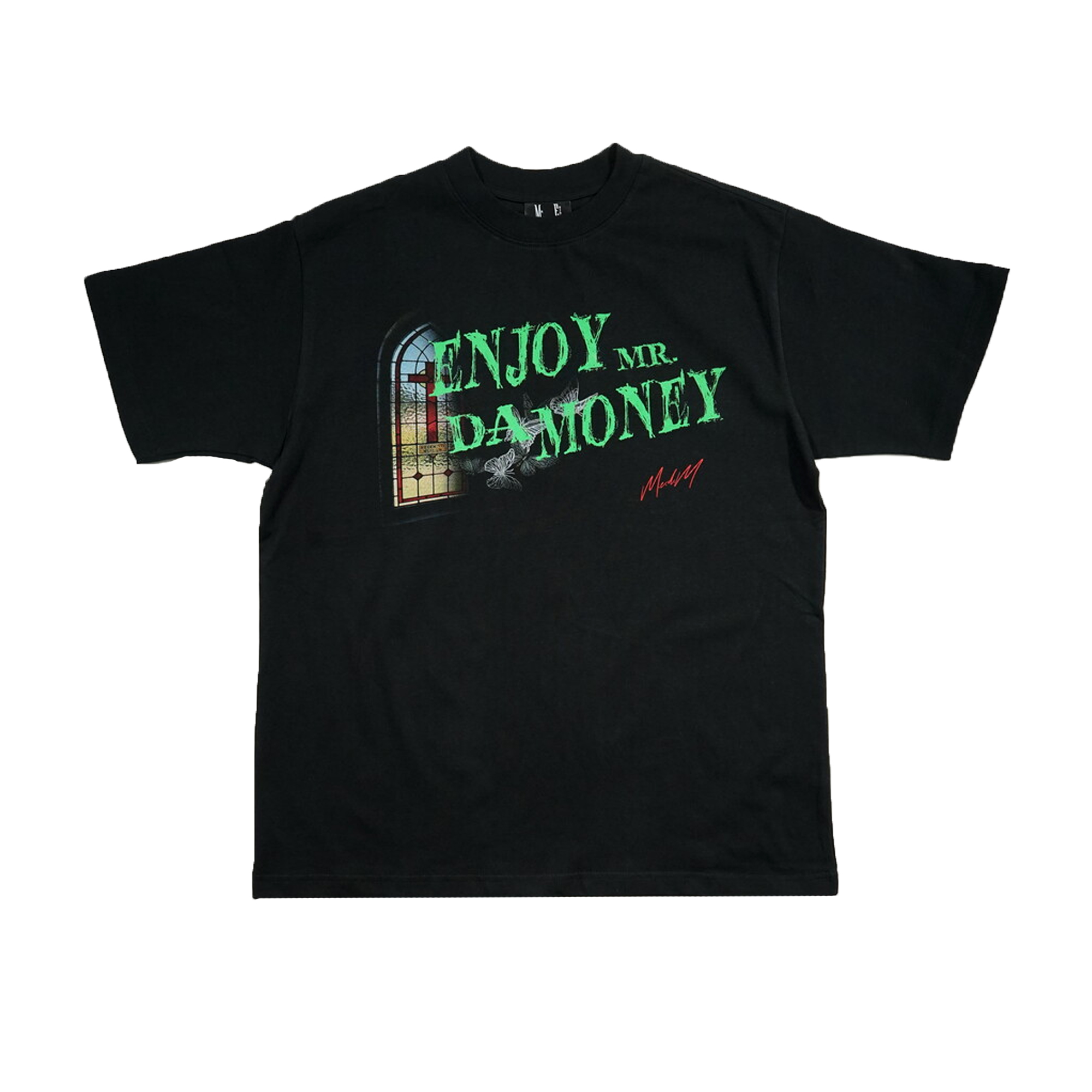 Medm Cross Butterfly Print Tee