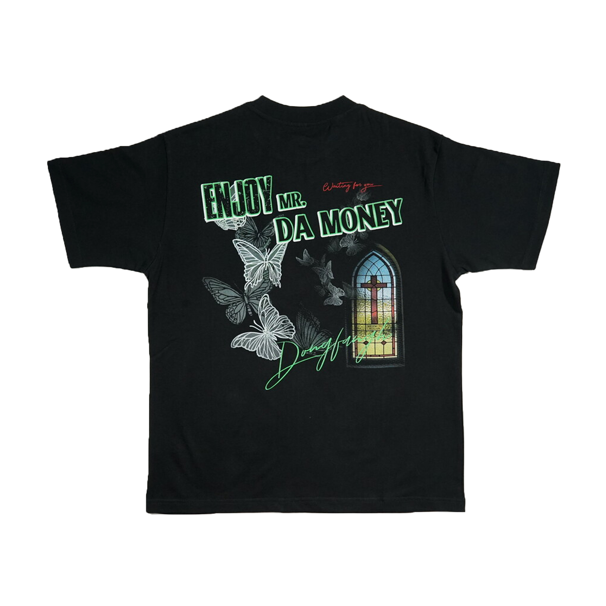 Medm Cross Butterfly Print Tee