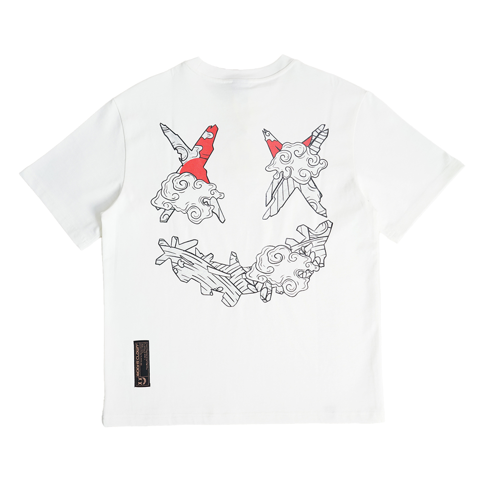 Ric Red Sun Tee - White