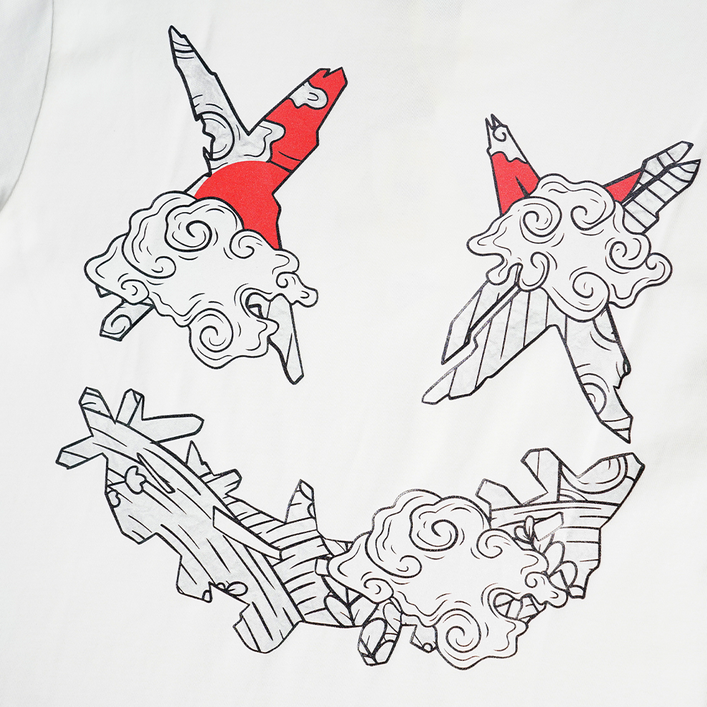 Ric Red Sun Tee - White