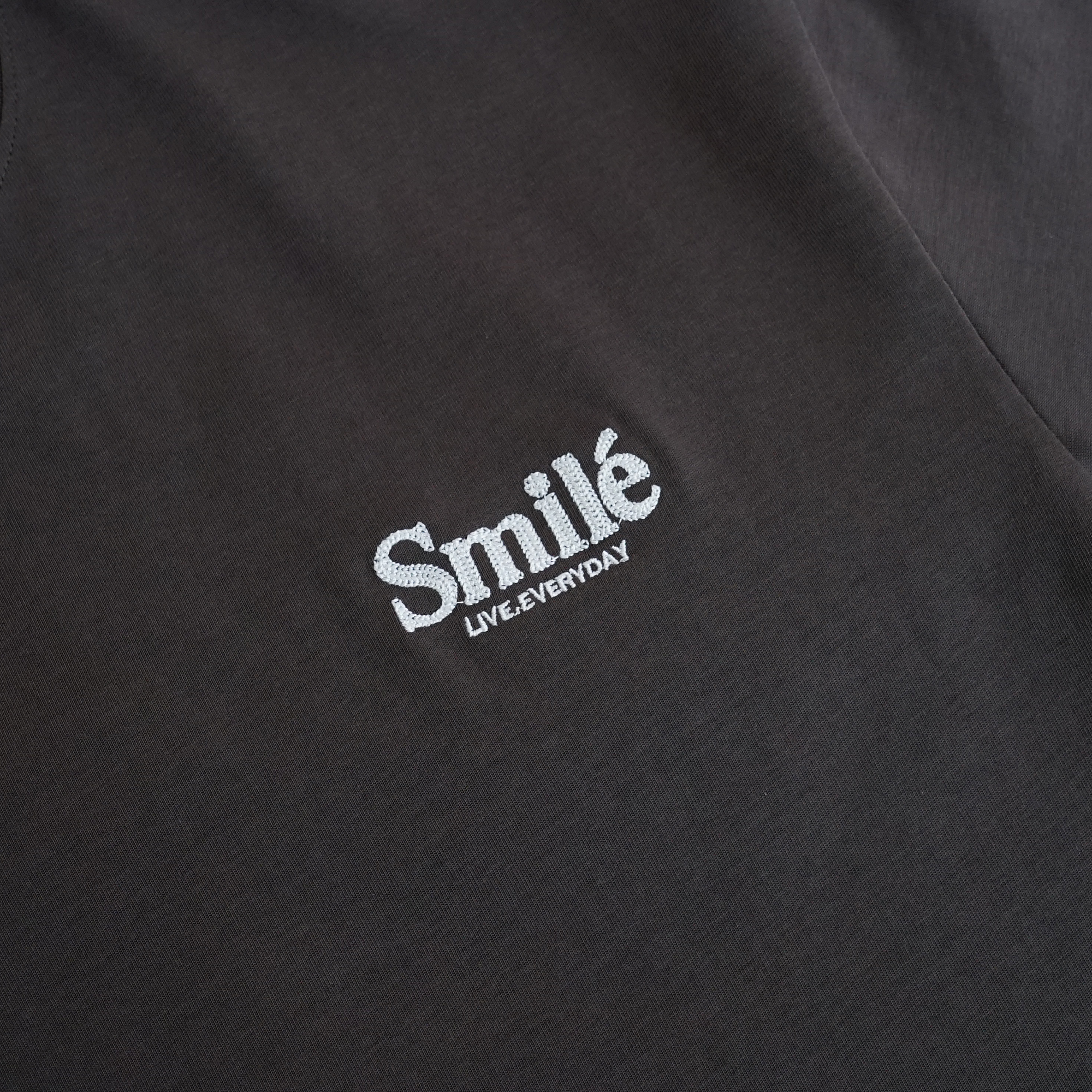 Happynauts Smile Stitch Tee - Charcoal