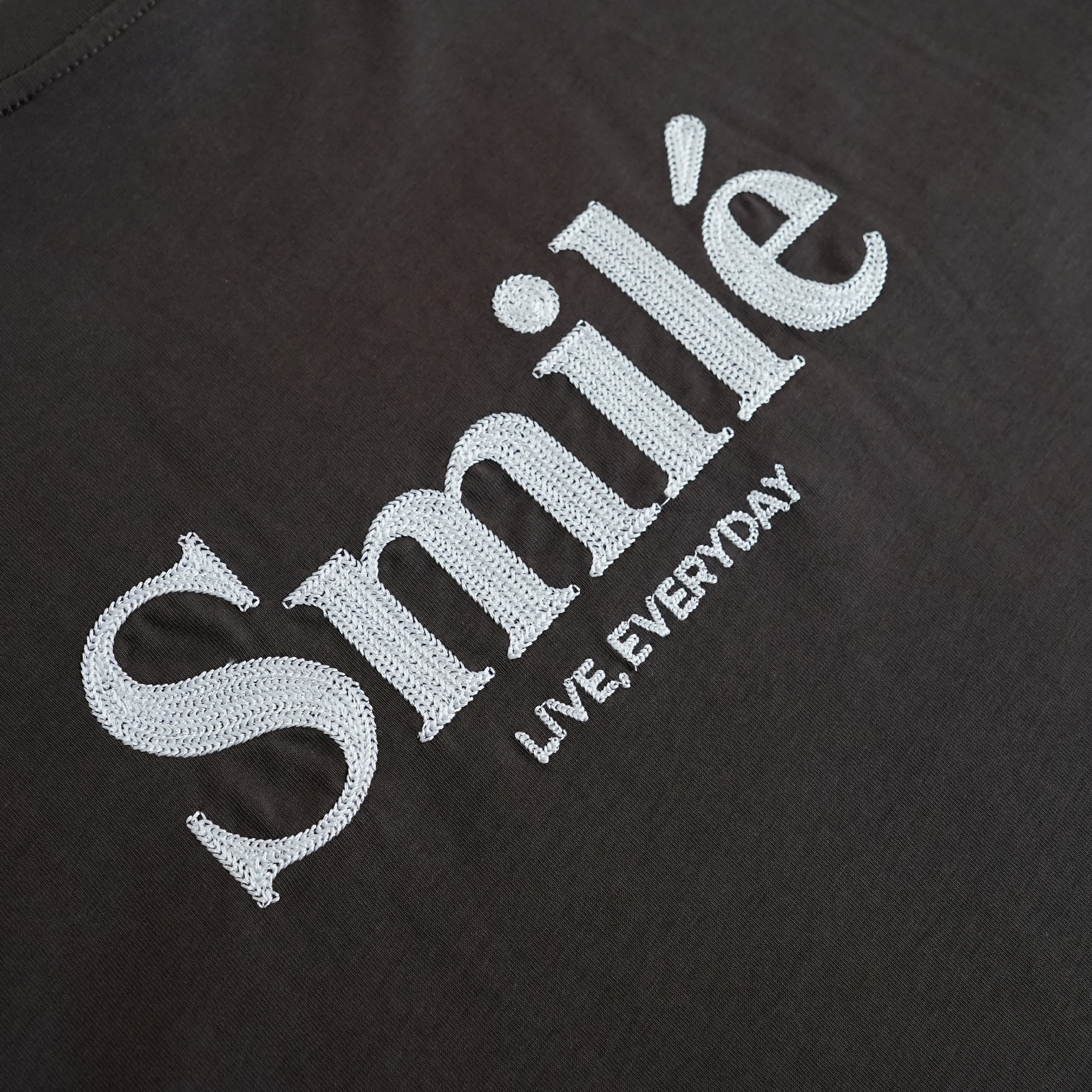 Happynauts Smile Stitch Tee - Charcoal