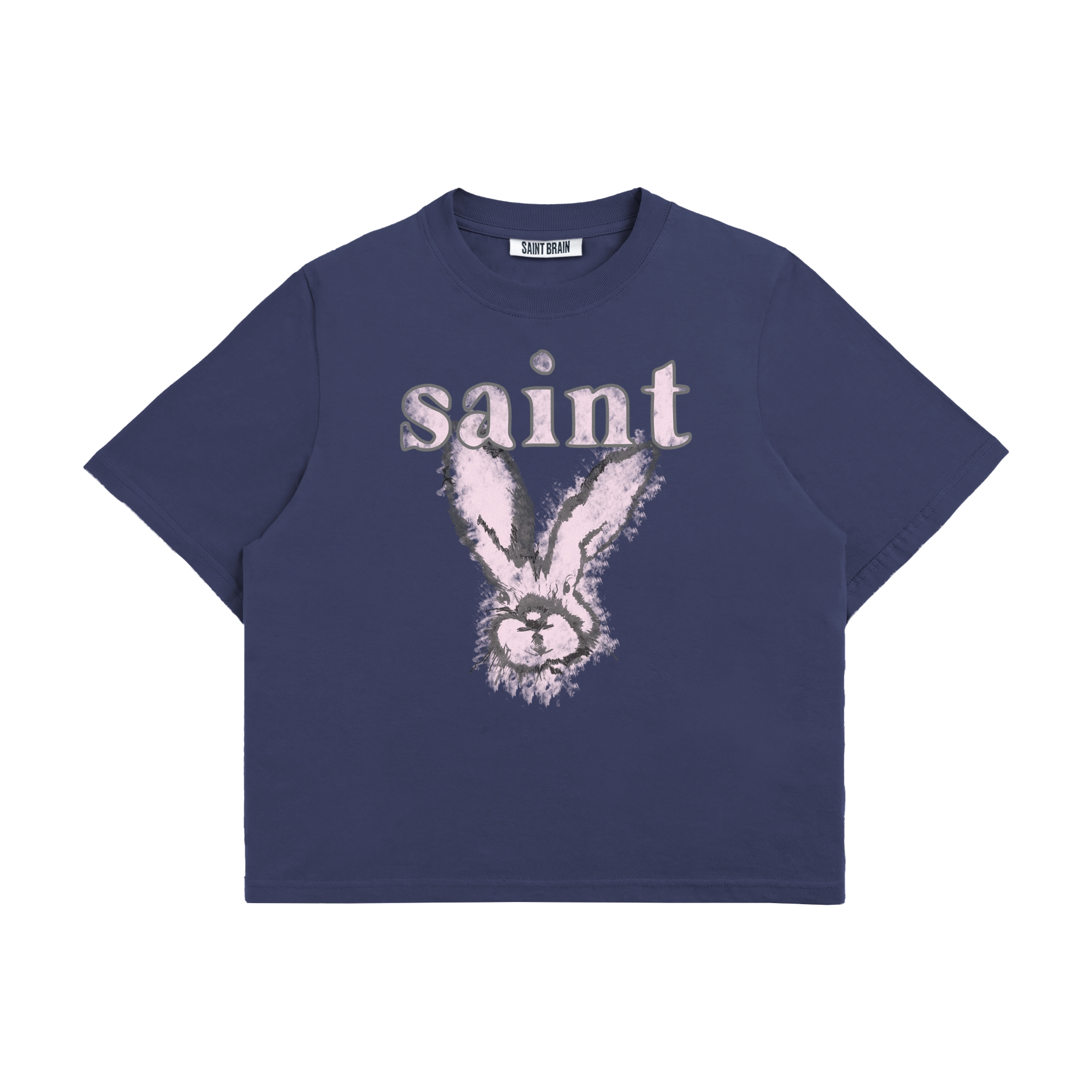Saint Brain Saint Bunny Wm Tee - Navy
