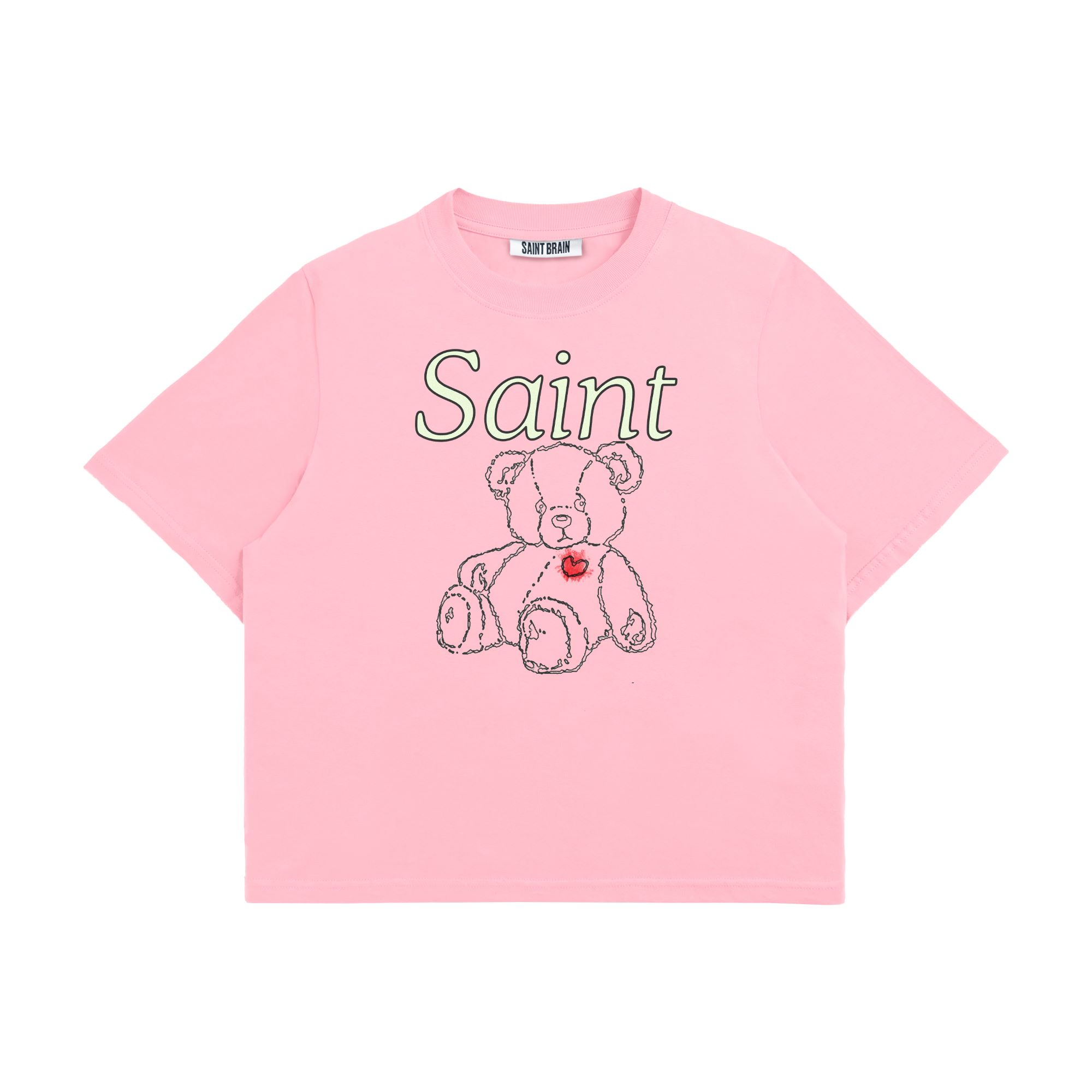 Saint Brain Saint Teddy Wm Tee - Pink