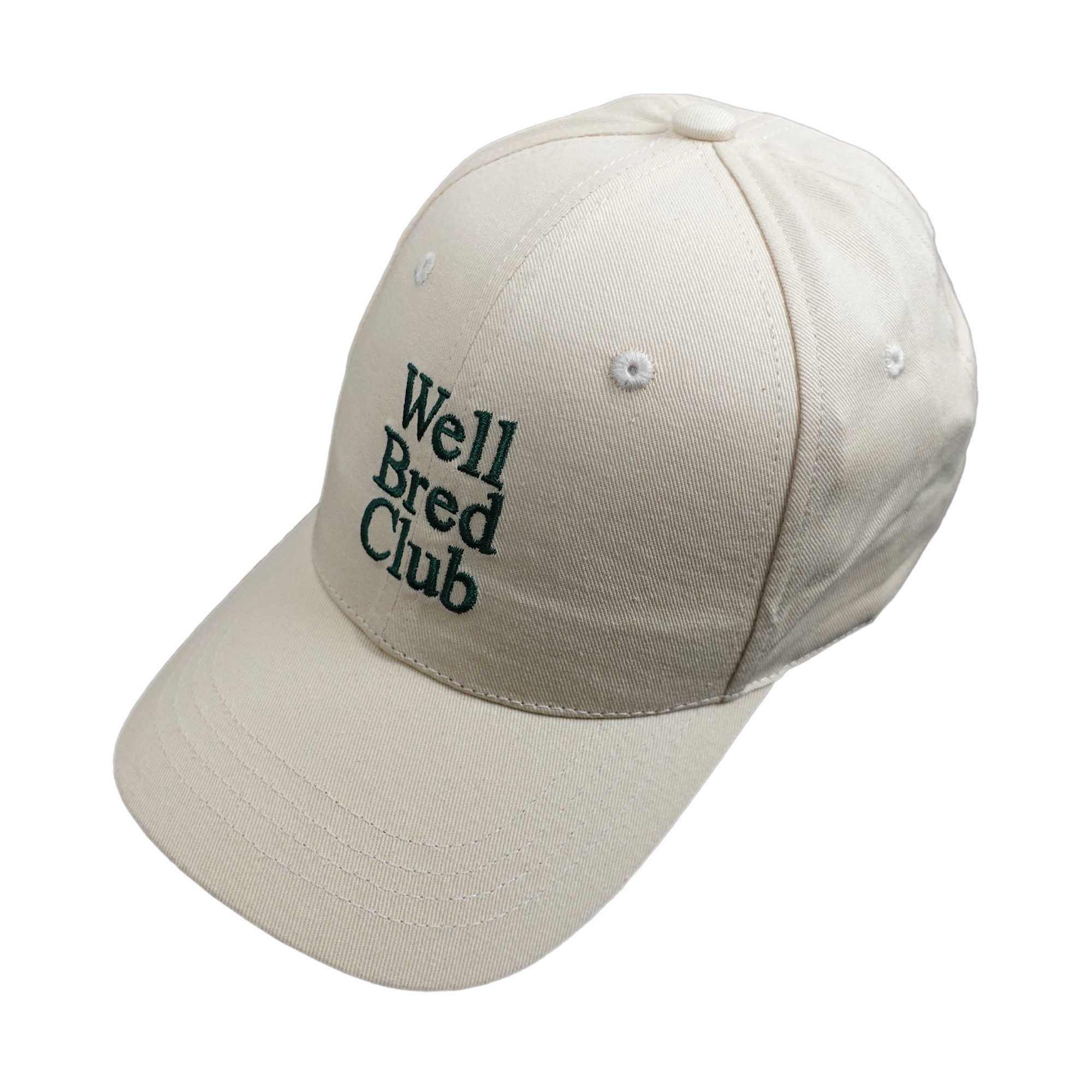 WBC Green Emb Baseball Cap - Cream
