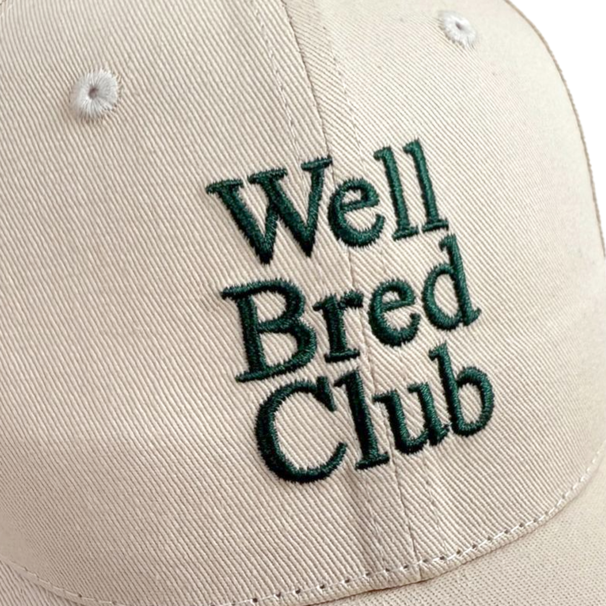 WBC Green Emb Baseball Cap - Cream