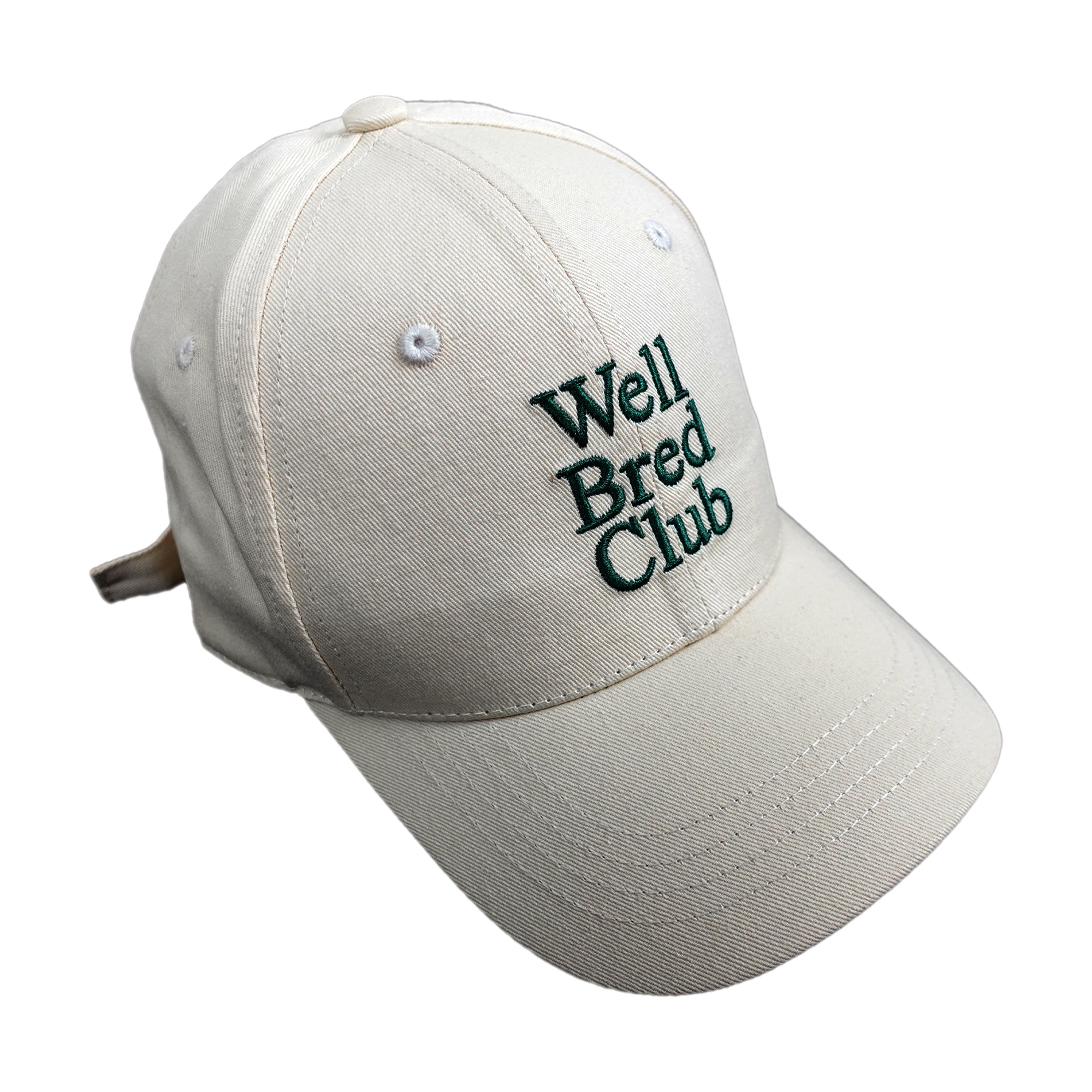 WBC Green Emb Baseball Cap - Cream