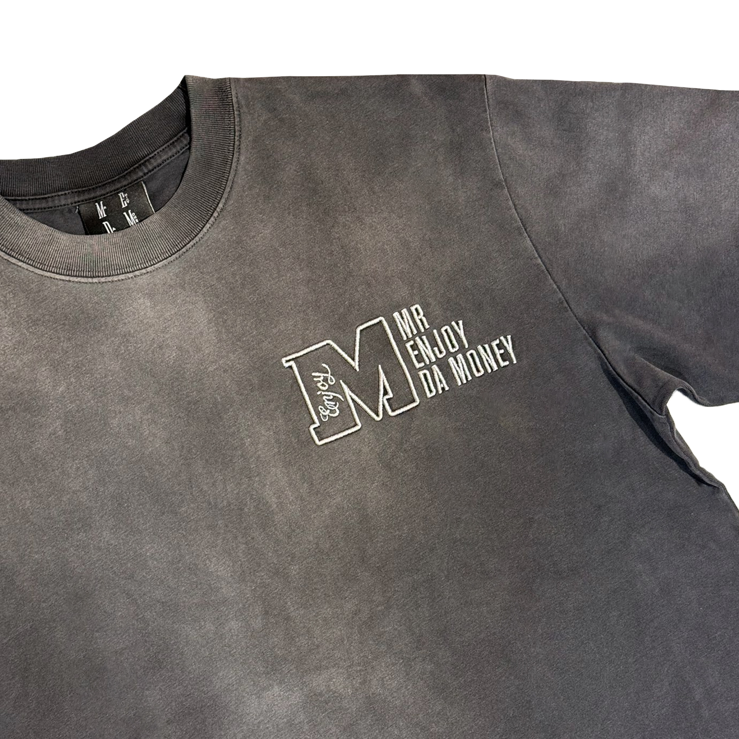 MEDM Washed M Logo Basic Tee - Charcoal