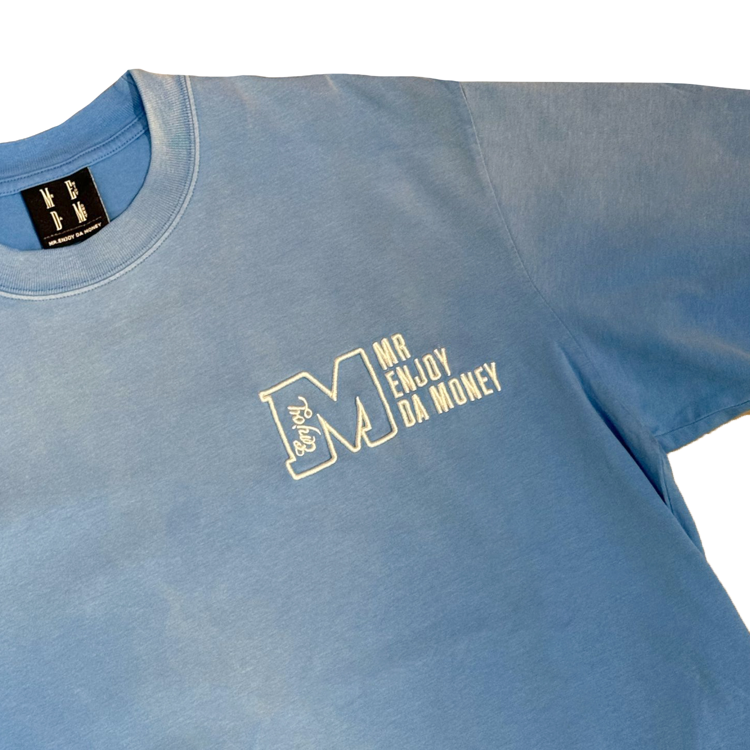 MEDM Washed M Logo Basic Tee - Light Blue