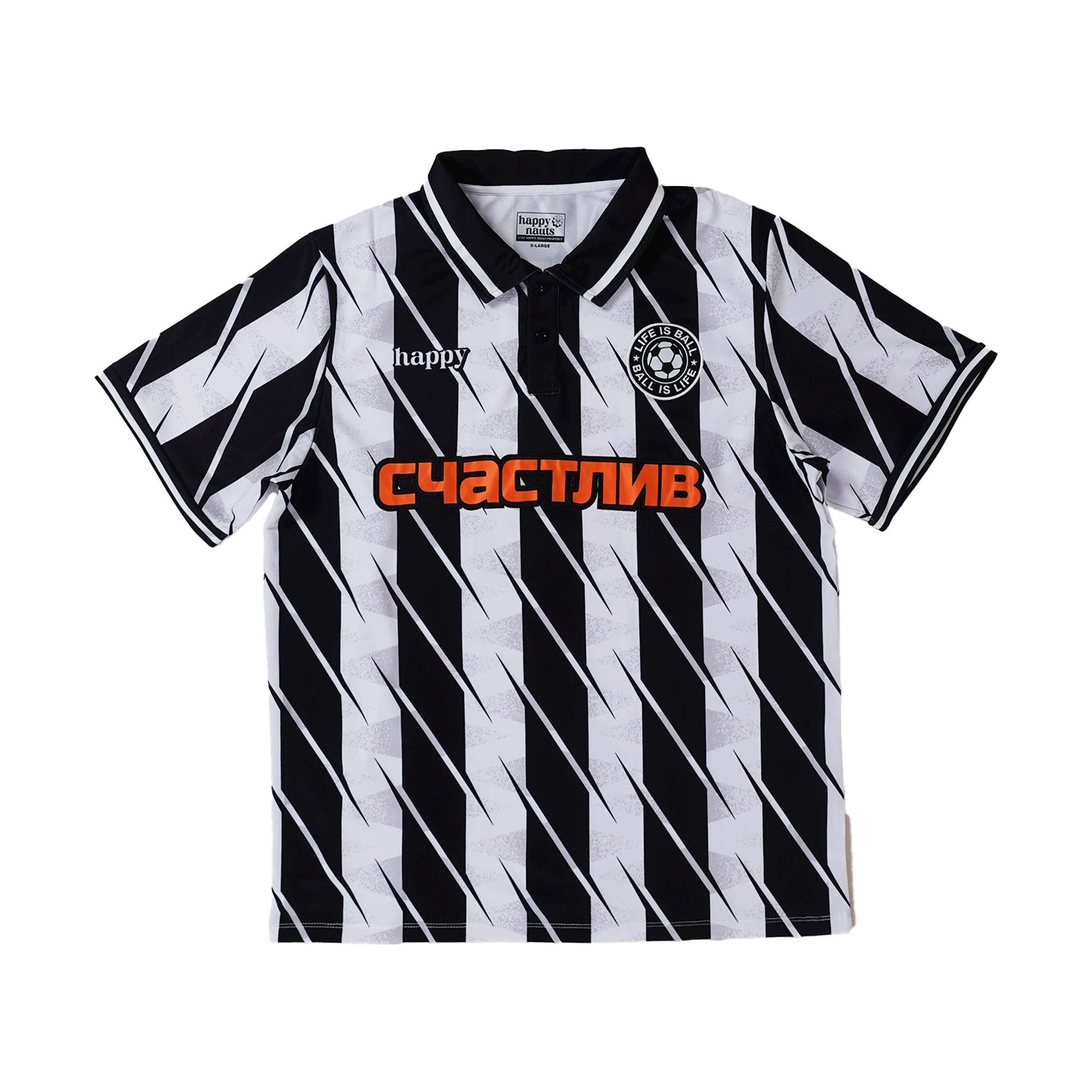 Happynauts Stripe Football Jersey - White