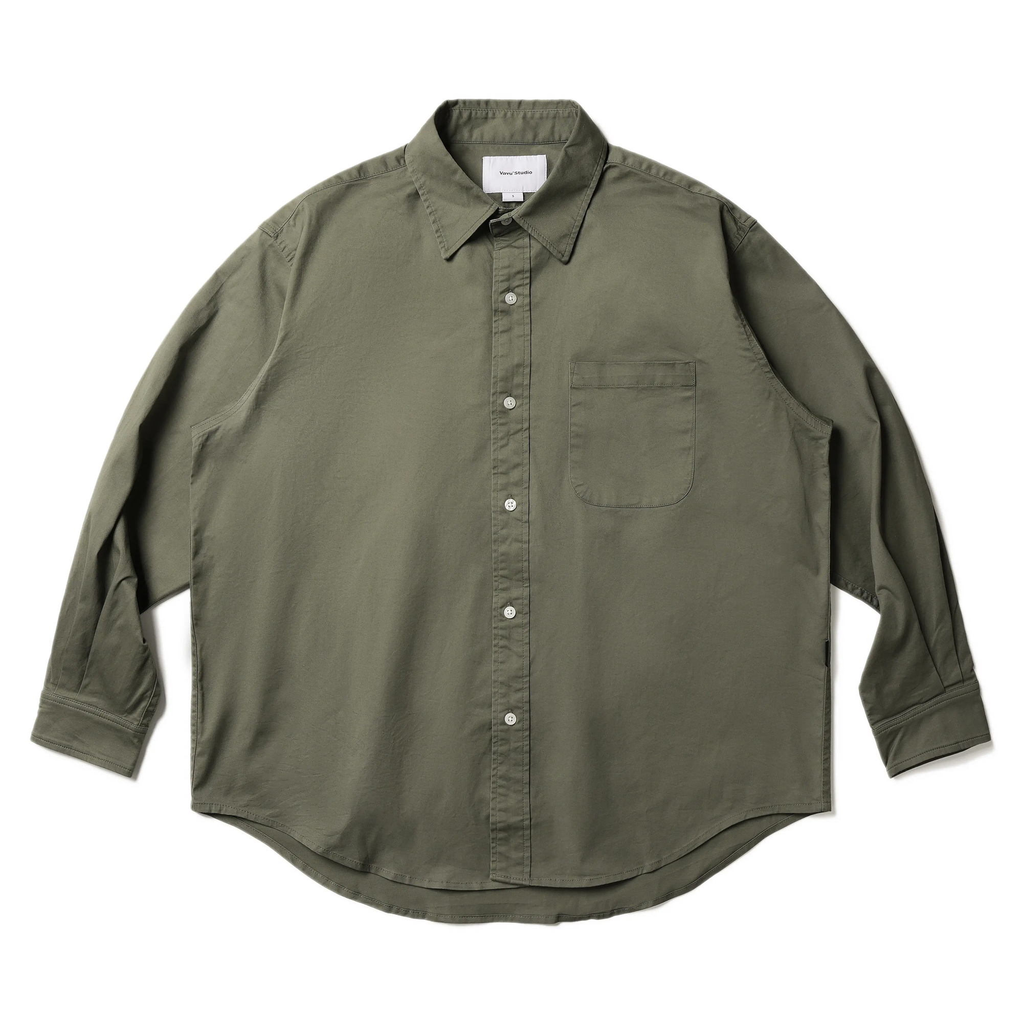Vavues Basic Ls Shirt - Khaki
