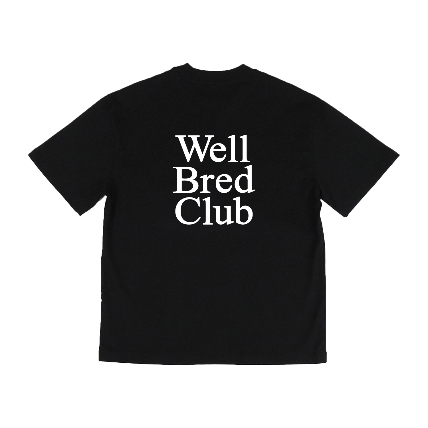 WellBred Club “White Font” Tee - Black
