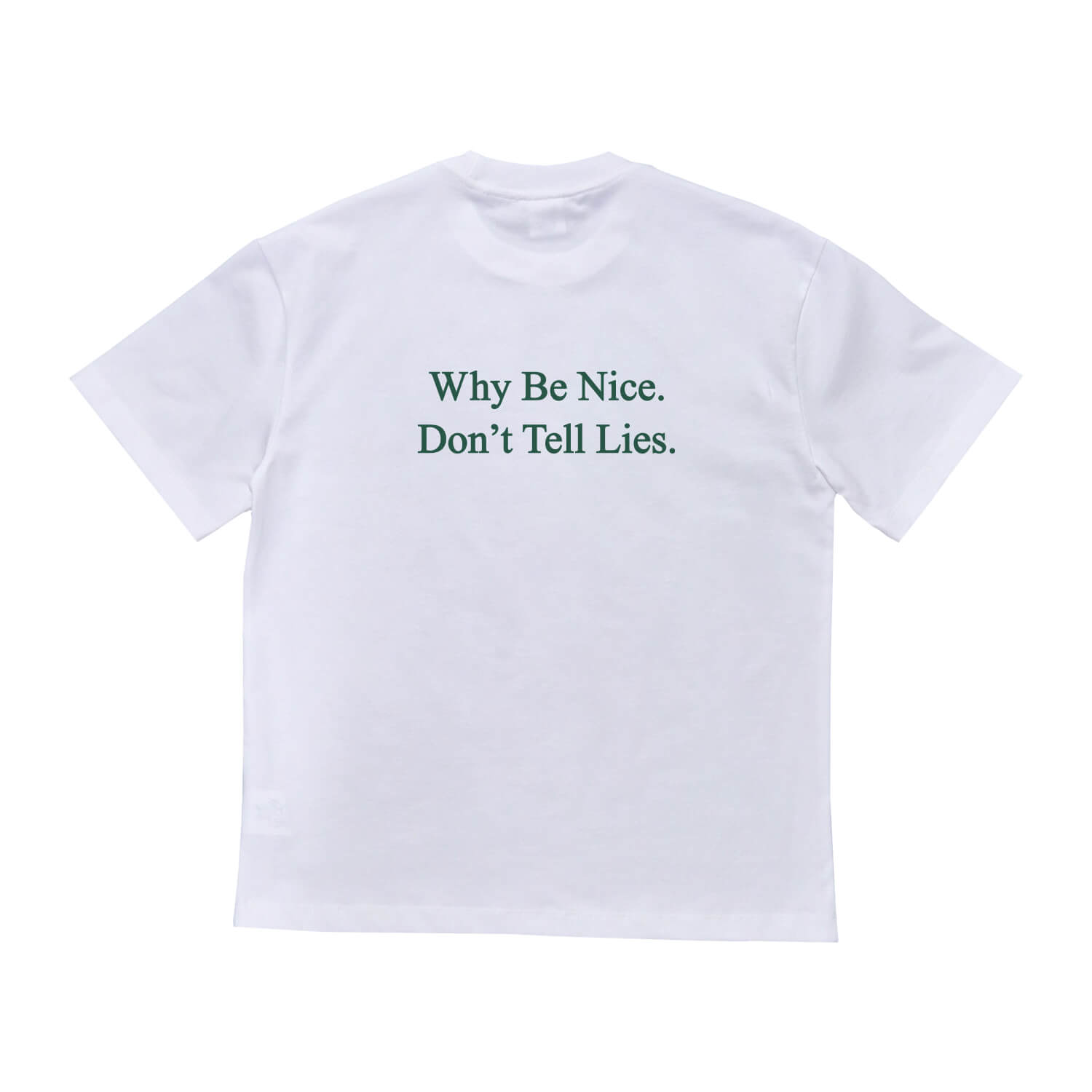 WellBred Club “Why Be Nice" Tee - White